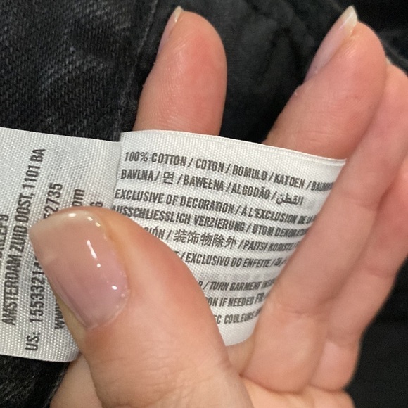 A&F black distressed boyfriend jeans, Size 27 - Picture 3 of 4